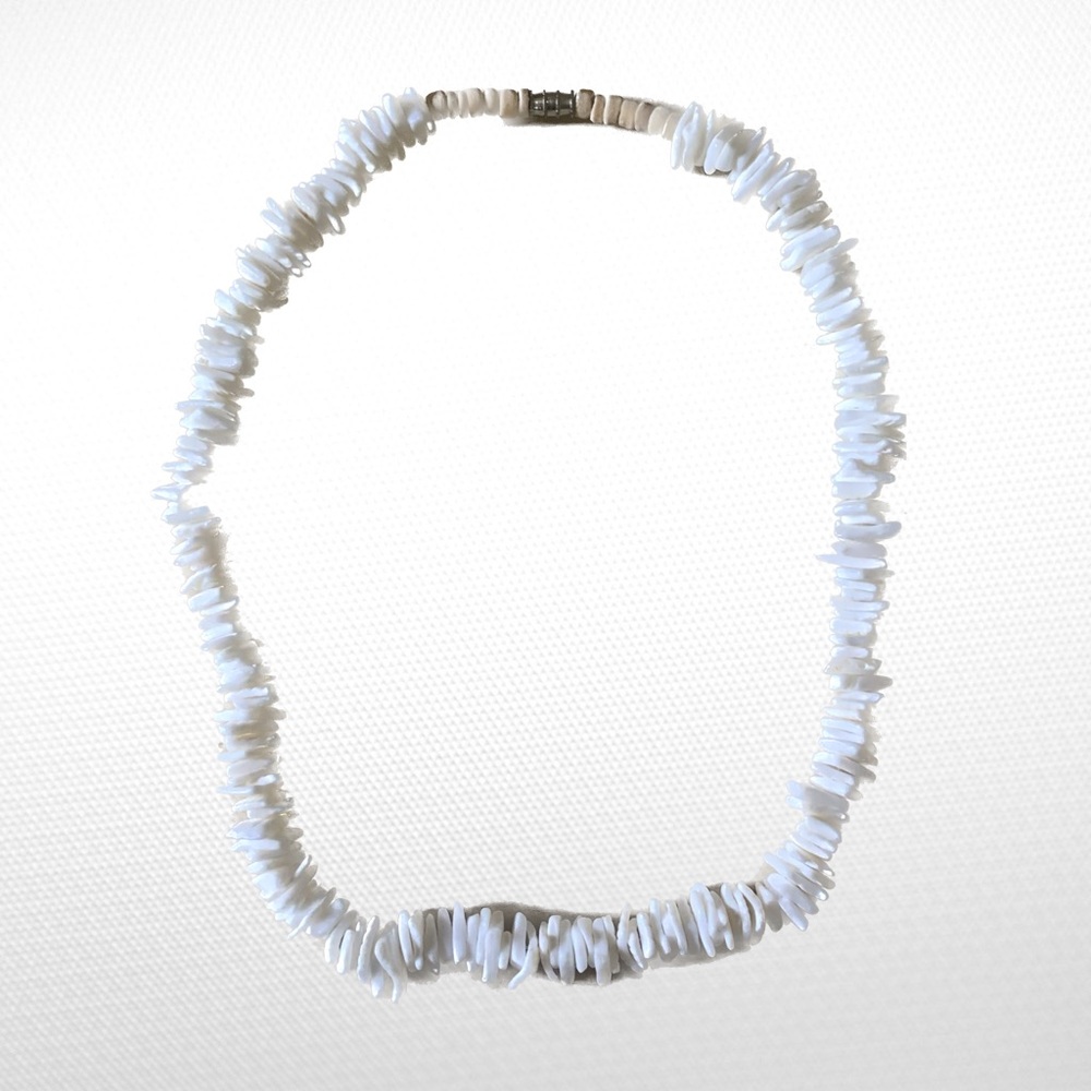 White Chip Puka Shell Necklace
